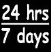 24 hours 7 days a week